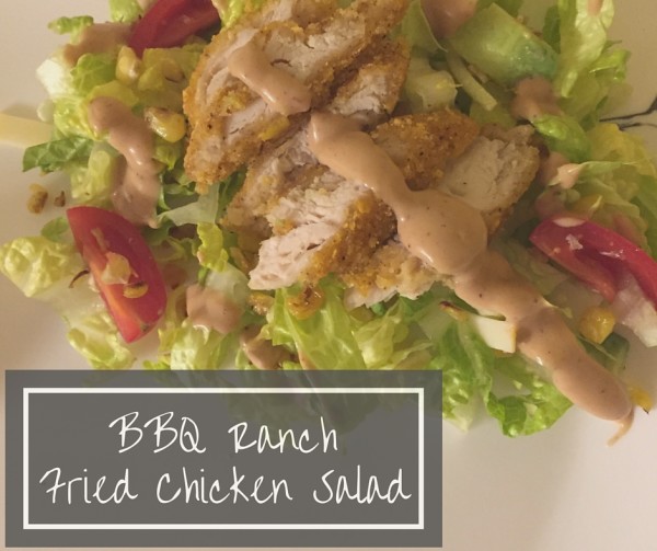 bbq ranch fried chicken salad