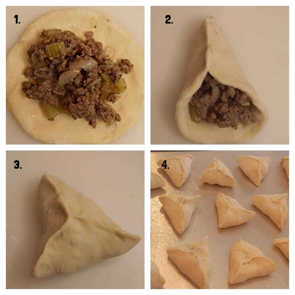 how to fold meat pies